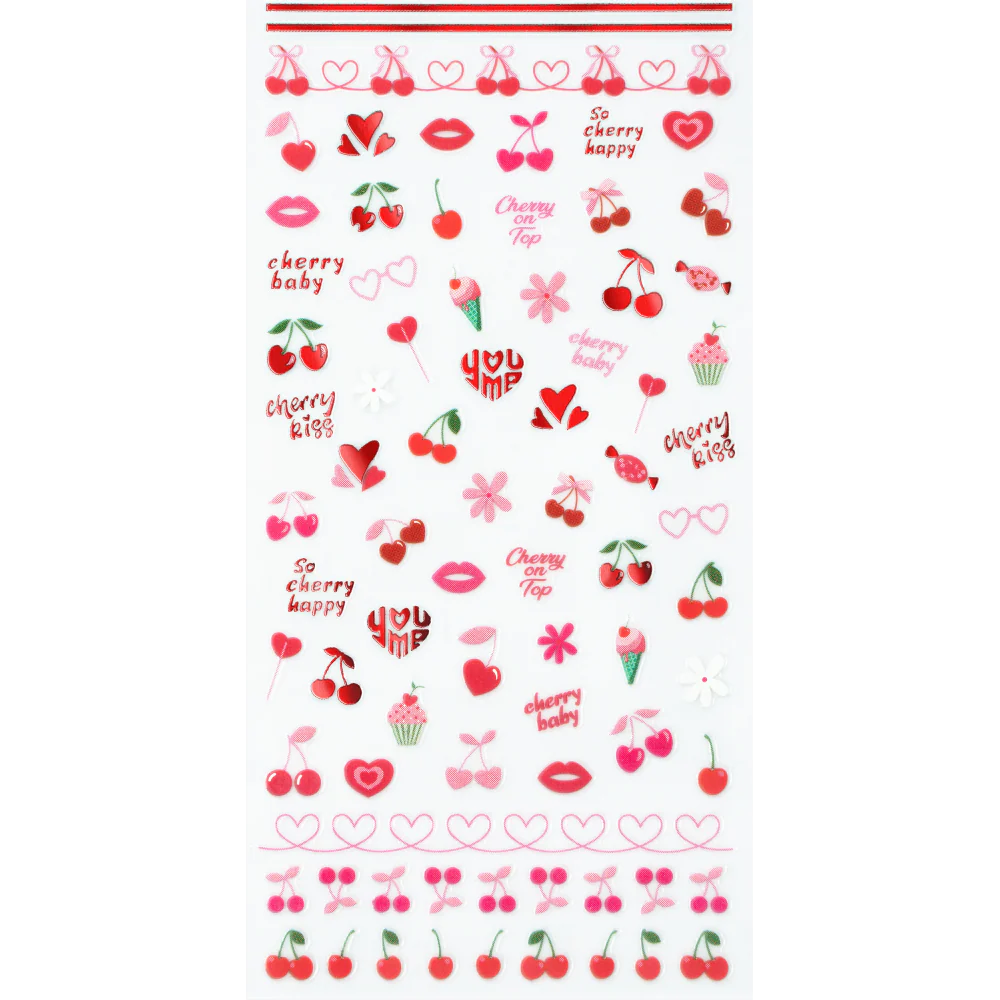 SO CHERRY happy cherry scented nail stickers